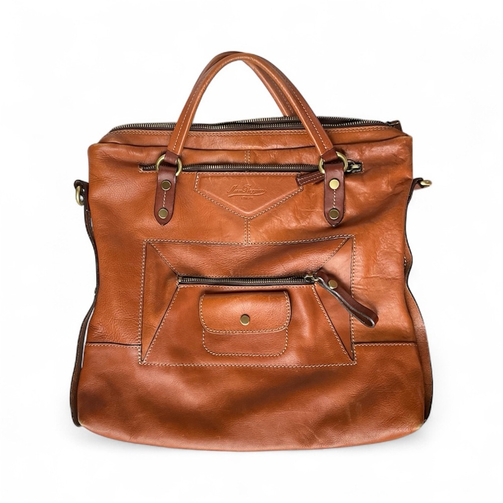 Italian Leather handbag, 14” by 15”